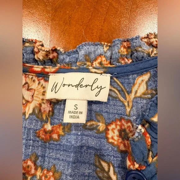 Wonderly Boho Floral Dress, ankle length, size S - Picture 5 of 7